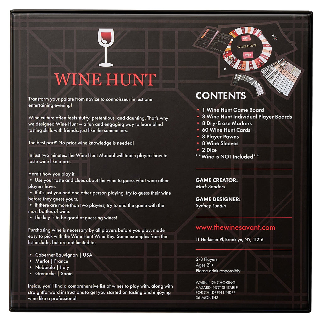 WineHunt - an Interactive Blind Wine Tasting Game, Rely On Taste & Smell to Learn How to Taste Wine Just Like a Sommelier - Gift for Wine Lover, Connoisseur, Fun Game to Play with Friends, Family-2