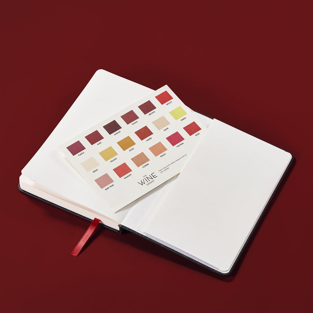 Wine Folly Wine Journal Guided Wine Tasting Notes (5" x 7" B6 Notebook) - Features 4 Step Tasting Method, Wine Color Reference Card, and Page Marker (Black)-4
