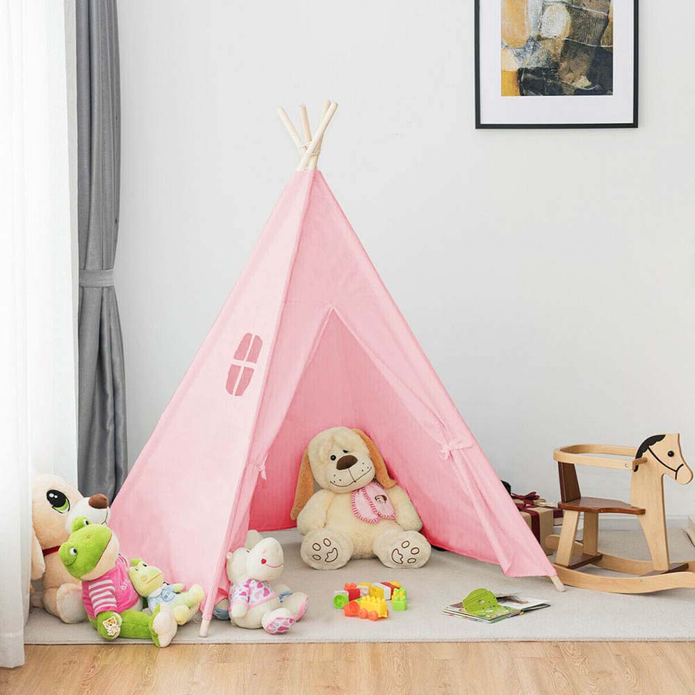 Indian tent for children, in 3 colors - pink